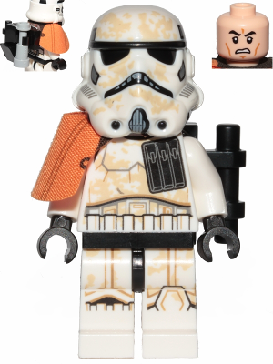 Sandtrooper Squad Leader (Captain) - Dual Molded Helmet, Orange Pauldron, Ammo Pouch, Dirt Stains, Survival Backpack – СТАР УОРС