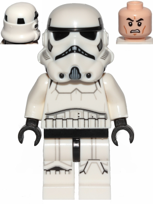 Imperial Stormtrooper - Male, Dual Molded Helmet with Black Panels on Back, Light Nougat Head, Scowl – СТАР УОРС