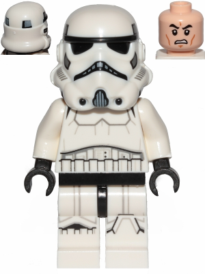 Imperial Stormtrooper - Male, Dual Molded Helmet with Light Bluish Gray Panels on Back, Light Nougat Head, Scowl – СТАР УОРС