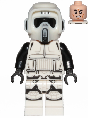 Imperial Scout Trooper - Male, Dual Molded Helmet, Light Nougat Head, Scowl – СТАР УОРС