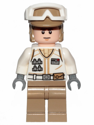 Hoth Rebel Trooper White Uniform, Dark Tan Legs (Frown) – СТАР УОРС