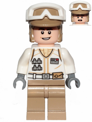Hoth Rebel Trooper White Uniform, Dark Tan Legs (Open Mouth Smile) – СТАР УОРС