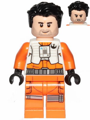 Poe Dameron (Pilot Jumpsuit without Belts and Pipe, Hair) – СТАР УОРС