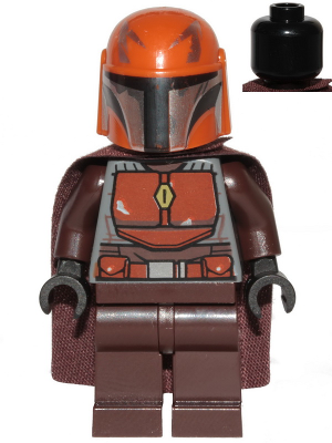 Mandalorian Tribe Warrior - Male, Dark Brown Cape, Dark Orange Helmet – СТАР УОРС