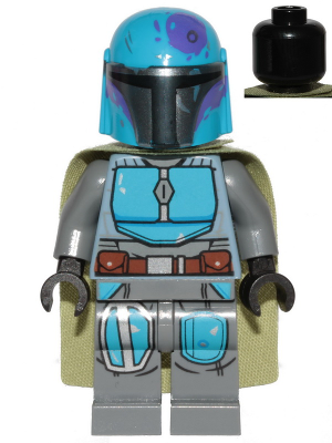 Mandalorian Tribe Warrior - Male, Olive Green Cape, Dark Azure Helmet – СТАР УОРС