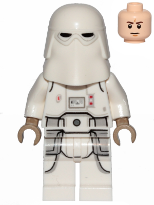 Snowtrooper, Printed Legs, Dark Tan Hands, Frown – СТАР УОРС