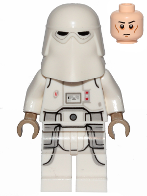 Snowtrooper, Printed Legs, Dark Tan Hands, Cheek Lines, Frown – СТАР УОРС