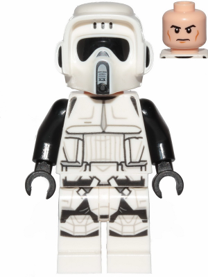 Imperial Scout Trooper - Male, Dual Molded Helmet, Light Nougat Head, Cheek Lines – СТАР УОРС