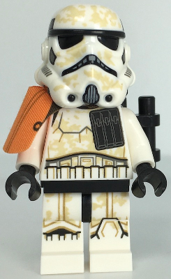 Sandtrooper Squad Leader (Captain) - Dual Molded Helmet, Orange Pauldron, Ammo Pouch, Dirt Stains, Survival Backpack, Frown – СТАР УОРС