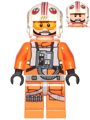 Luke Skywalker (Pilot, Printed Legs, Visor Up / Down, Askew Front Panel) – СТАР УОРС