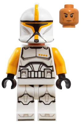 Clone Trooper Commander (Phase 1) - Bright Light Orange Arms, Nougat Head – СТАР УОРС