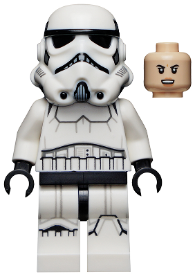 Imperial Stormtrooper - Female, Dual Molded Helmet with Light Bluish Gray Panels on Back, Light Nougat Head, Angry Smile – СТАР УОРС