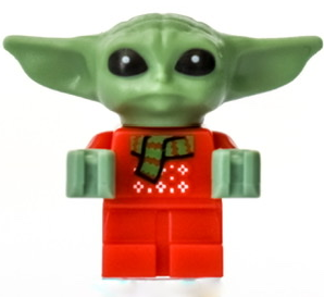 Din Grogu / The Child / 'Baby Yoda' - Red Christmas Sweater and Scarf – СТАР УОРС