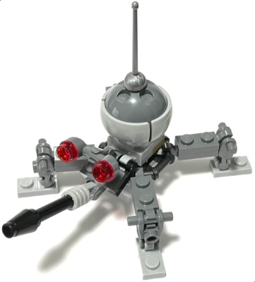 Dwarf Spider Droid - Dark Bluish Gray Dome, Black Cone 1 x 1 – СТАР УОРС