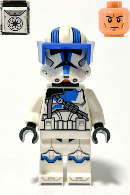 Clone Heavy Trooper, 501st Legion (Phase 2) - White Arms, Blue Visor, Backpack, Nougat Head, Helmet with Holes – СТАР УОРС