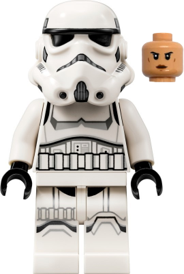 Imperial Stormtrooper - Female, Dual Molded Helmet with Light Bluish Gray Panels on Back, Shoulder Belts, Nougat Head, Frown – СТАР УОРС