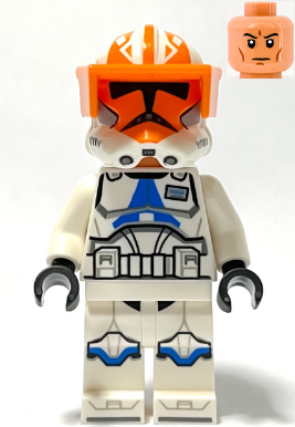 Clone Captain Vaughn, 501st Legion, 332nd Company (Phase 2) - Helmet with Holes and Togruta Markings, Orange Visor – СТАР УОРС