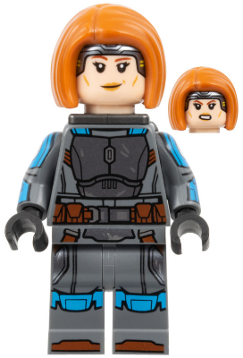 Bo-Katan Kryze - Printed Arms, Dark Orange Hair – СТАР УОРС