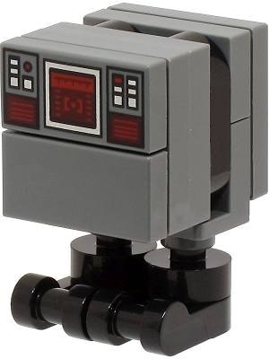 Gonk Droid (GNK Power Droid) - Dark Bluish Gray Body with Dark Red Control Panel, Black Feet – СТАР УОРС