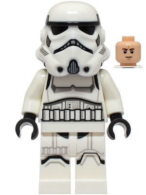 Imperial Stormtrooper - Male, Dual Molded Helmet with Light Bluish Gray Panels on Back, Shoulder Belts, Light Nougat Head – СТАР УОРС
