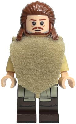 Qui-Gon Jinn - Dark Brown Legs, Poncho, Reddish Brown Beard – СТАР УОРС
