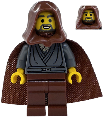 Jedi Bob - Dark Bluish Gray Tunic, Reddish Brown Hood and Cape – СТАР УОРС