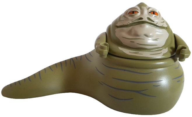 Jabba the Hutt - Olive Green, Tan Face, Dark Bluish Gray Wrinkles (75397) – СТАР УОРС
