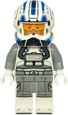 Clone Trooper Pilot Captain Jag (Phase 2) - Light Bluish Gray Arms (75402) – СТАР УОРС
