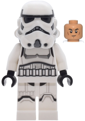 Imperial Stormtrooper - Male, Dual Molded Helmet with Light Bluish Gray Panels on Back, Shoulder Belts, Medium Nougat Head – СТАР УОРС