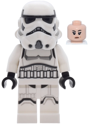 Imperial Stormtrooper - Female, Dual Molded Helmet with Light Bluish Gray Panels on Back, Shoulder Belts, Light Nougat Head – СТАР УОРС
