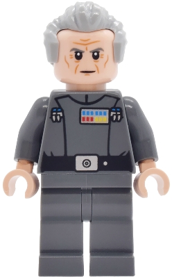 Grand Moff Wilhuff Tarkin - Dark Bluish Gray Uniform, Swept Back Hair, Dark Bluish Gray Eyebrows – СТАР УОРС
