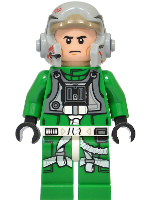 Rebel Pilot A-wing - Green Jumpsuit with Dark Bluish Gray Vest – СТАР УОРС