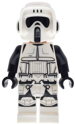 Imperial Scout Trooper - Male, Dual Molded Helmet, Belt with Small Dots, Light Nougat Head, Dark Brown Eyebrows, Frown – СТАР УОРС