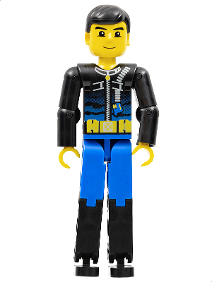 Technic Figure Blue Legs, Black Top with Zippered Wetsuit Pattern (Diver) – ТЕХНИК