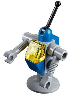 Classic Space Droid - Light Bluish Gray and Blue with Trans-Yellow Eye (Benny's Droid) – ЛЕГО ФИЛМЪТ