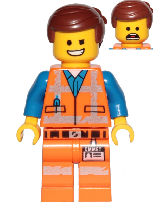 Emmet - Wink Smile / Scared, Worn Uniform – ЛЕГО ФИЛМЪТ 2