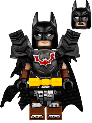 Batman - Battle Ready, Tire Armor, Tattered Cape, Yellow Utility Belt, Reddish Brown Boots – ЛЕГО ФИЛМЪТ 2