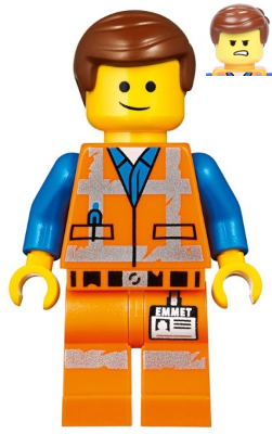 Emmet - Lopsided Smile / Angry, Worn Uniform – ЛЕГО ФИЛМЪТ 2