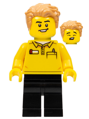 LEGO Brand Store Employee, Hair Swept Left Tousled – МАРКА ЛЕГО