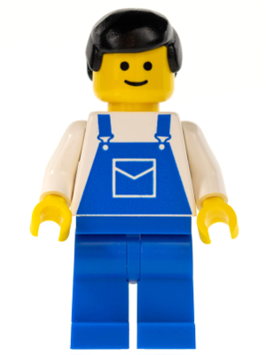 Overalls Blue with Pocket, Blue Legs, Black Male Hair – ГРАДСКИ
