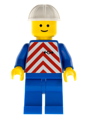 Red & White Stripes - Blue Legs, White Construction Helmet – ВЛАКОВЕ