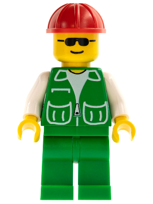 Jacket Green with 2 Large Pockets - Green Legs, Red Construction Helmet – ГРАДСКИ