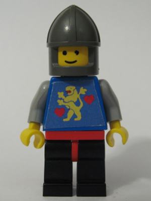 Castle Guard, Lion with Hearts, Black Legs , Dark Gray Chin-Guard (Stickered Torso) – ЗАМЪЦИ