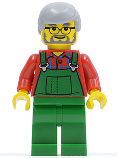 Overalls Farmer Green, Light Bluish Gray Hair, Glasses – ГРАДСКИ