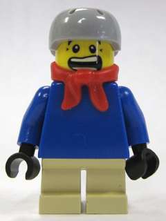 Plain Blue Torso with Blue Arms, Tan Short Legs, Light Bluish Gray Helmet, Bandana – ГРАДСКИ