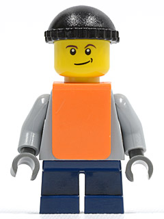 Plain Light Bluish Gray Torso, Dark Blue Short Legs, Knit Cap, Orange Vest – ГРАДСКИ