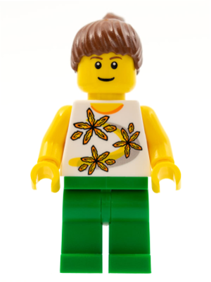 Yellow Flowers - Reddish Brown Ponytail Hair, Green Legs – ГРАДСКИ