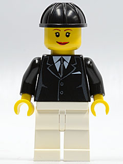 Horse Rider, Female, Black Suit with Tie, White Legs, Black Construction Helmet – ГРАДСКИ