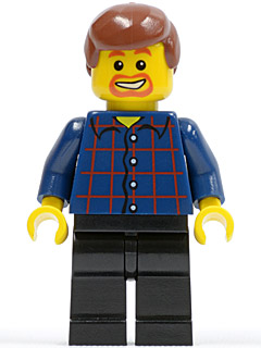 Plaid Button Shirt, Black Legs, Reddish Brown Male Hair, Dark Orange Goatee and Eyebrows – ГРАДСКИ