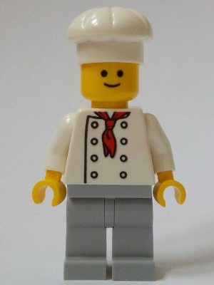 Baker (Chef) - White Torso with 8 Buttons, No Wrinkles Front or Back, Light Bluish Gray Legs – ГРАДСКИ